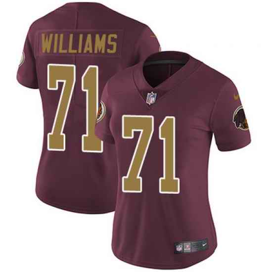 Nike Redskins #71 Trent Williams Burgundy Red Alternate Womens Stitched NFL Vapor Untouchable Limited Jersey